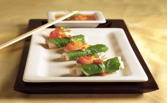 Carpaccio de pescado y conchas